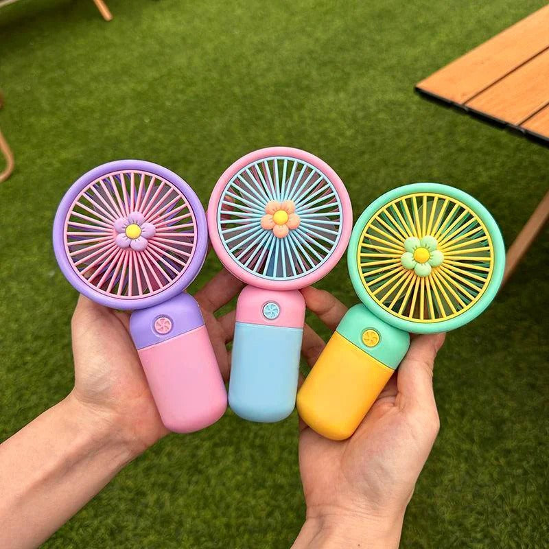 Mini Flower Handheld Fan for Kids