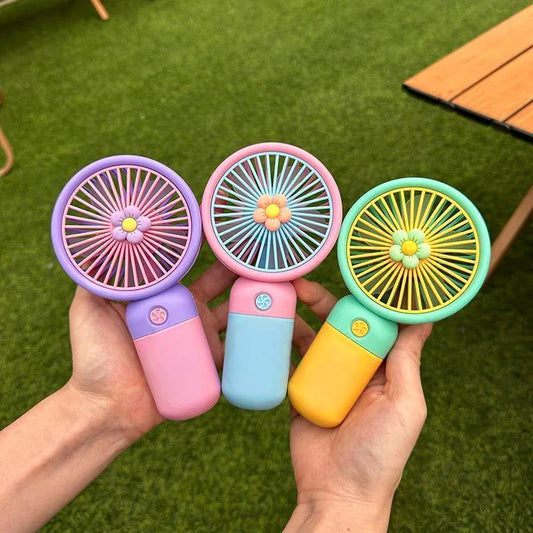 Mini Flower Handheld Fan for Kids