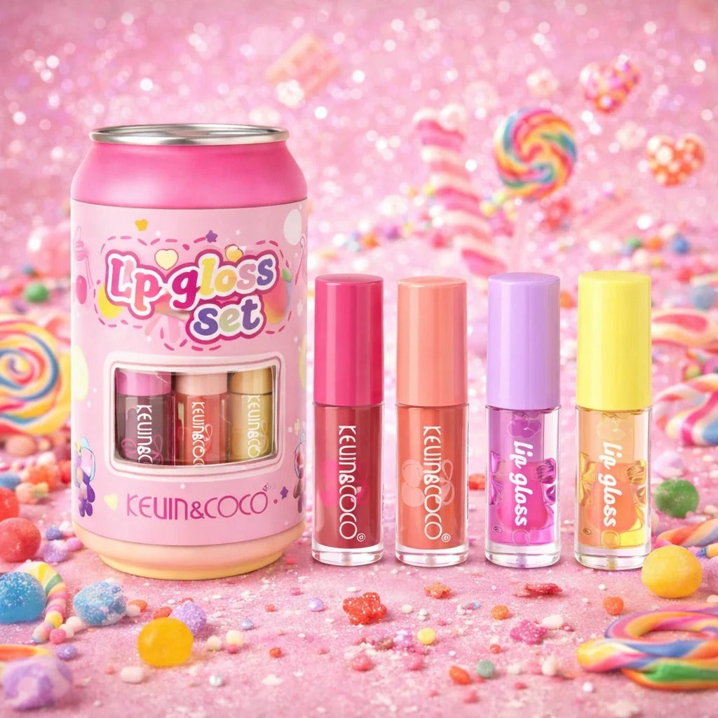 KEVIN & COCO - Fruit Satin Lip Gloss 4in1 Can