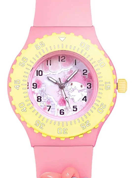 Kids Printed Dial Analogue Watch with Patterned Strap