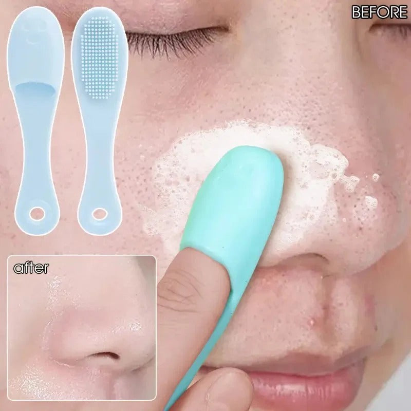 Silicone Nose & Facial Pore Cleaning Brush – Finger Scrubber for Blackhead Removal