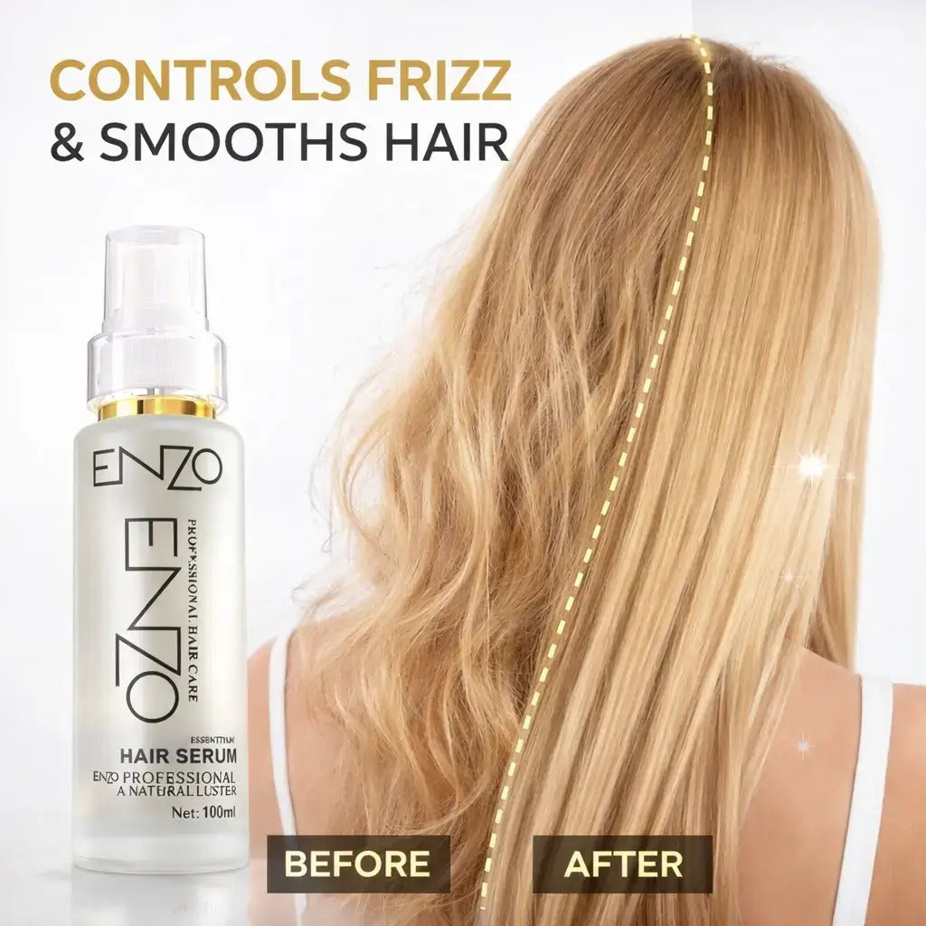 Enzo Keratin Hair Serum 100ml – Anti-Frizz Shine & Smooth Hair Treatment