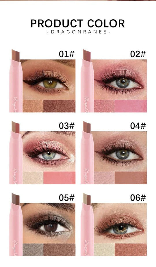 Dragon Ranee Eyeshadow Stick 2 In 1 Double Color Gradient Velvet Shadow Stick