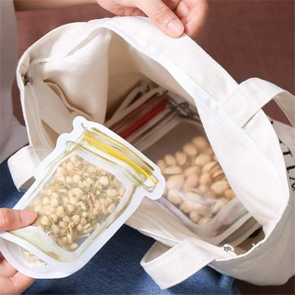 3 Pcs Airtight Zip Lock Seal Storage Bags Pouches