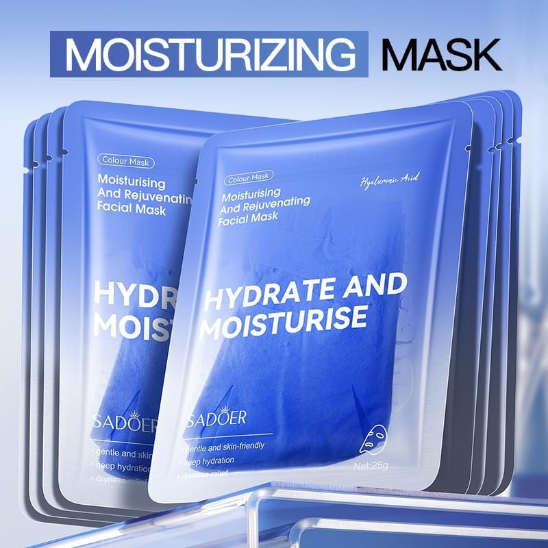 Sadoer Hyaluronic Acid Face Sheet Mask Intense Hydration and Moisturizing