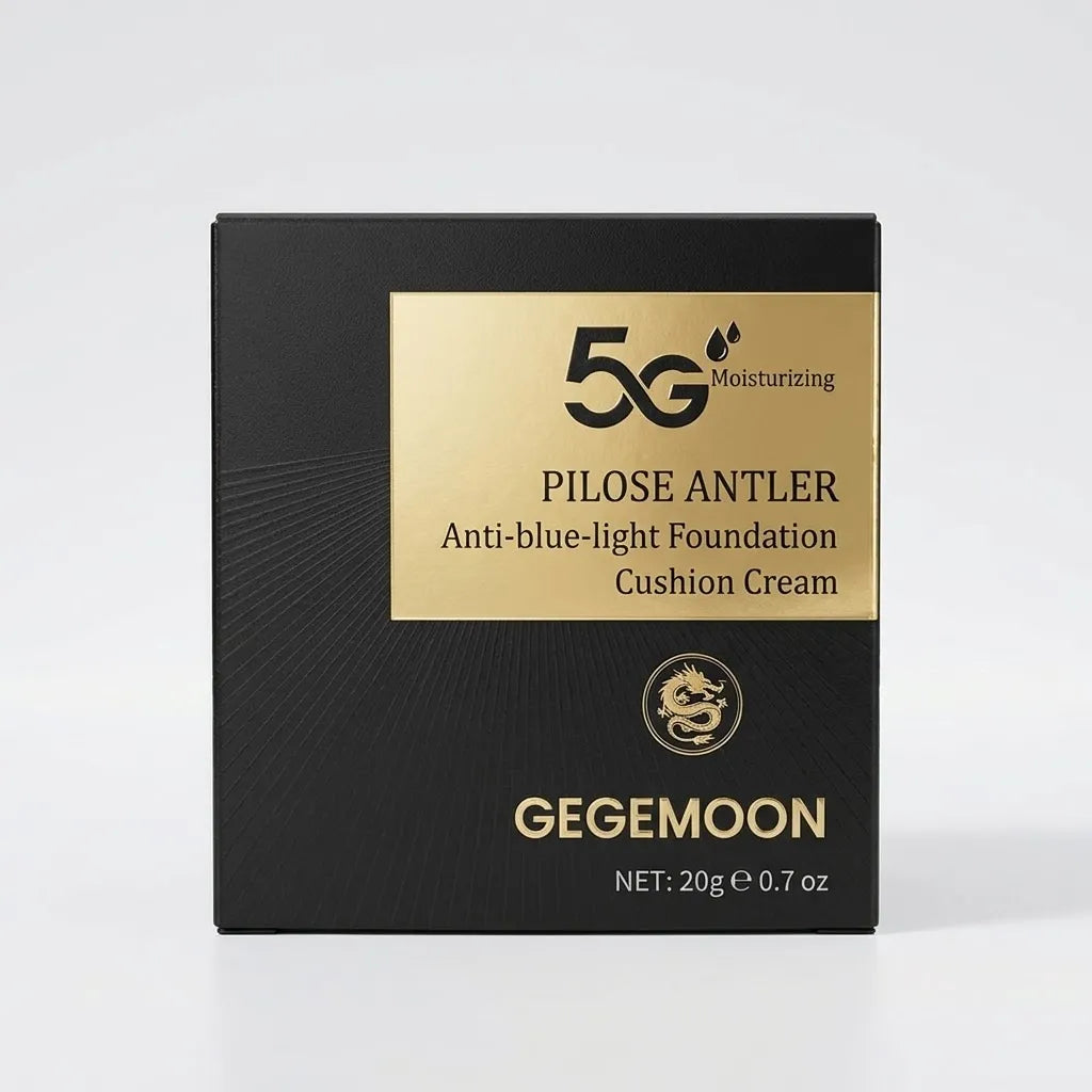 Box photo: “Gegemoon Cushion Cream Foundation 20g black-and-gold packaging”
