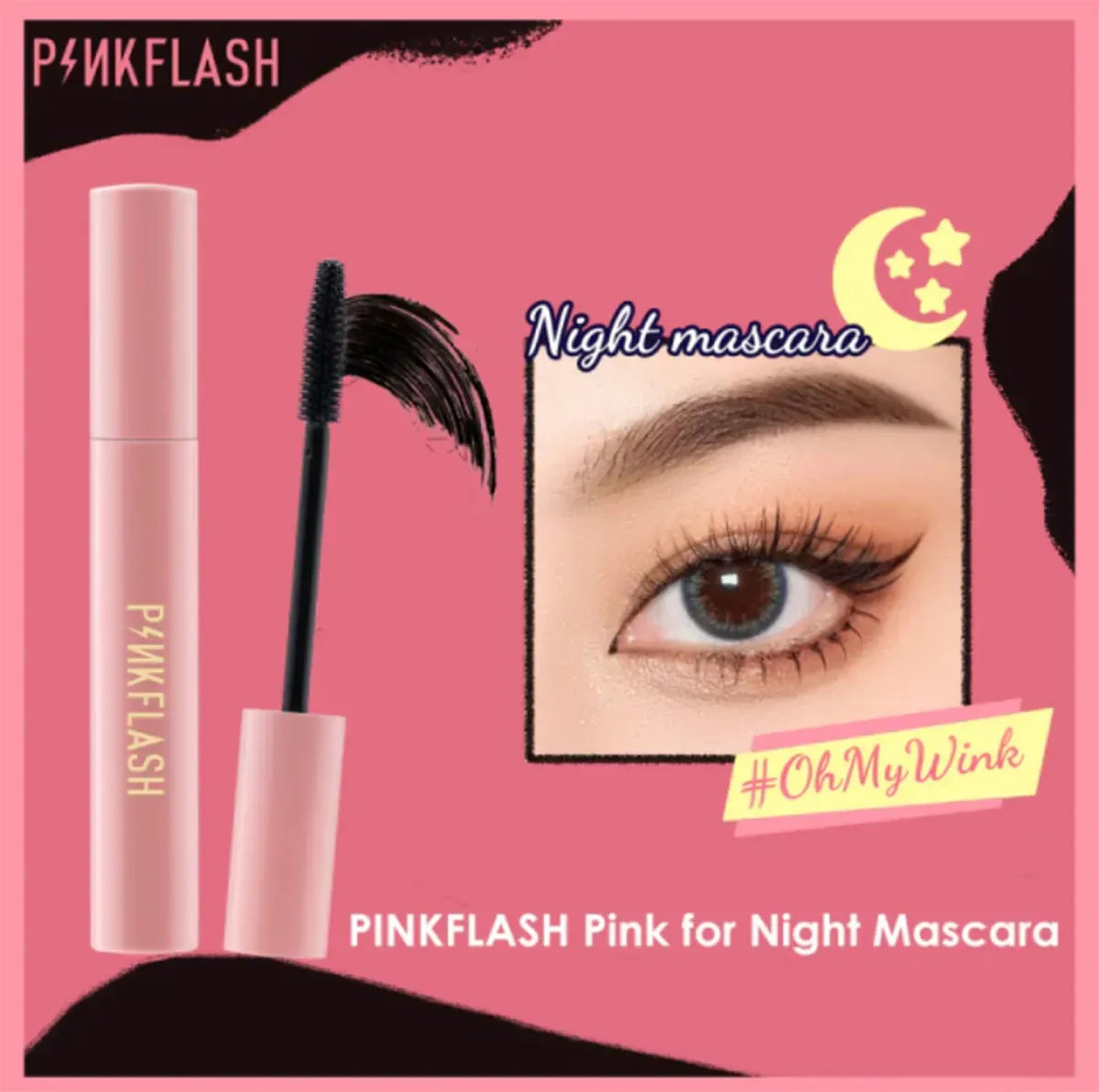 Pinkflash Waterproof Mascara | Lengthening & Volume