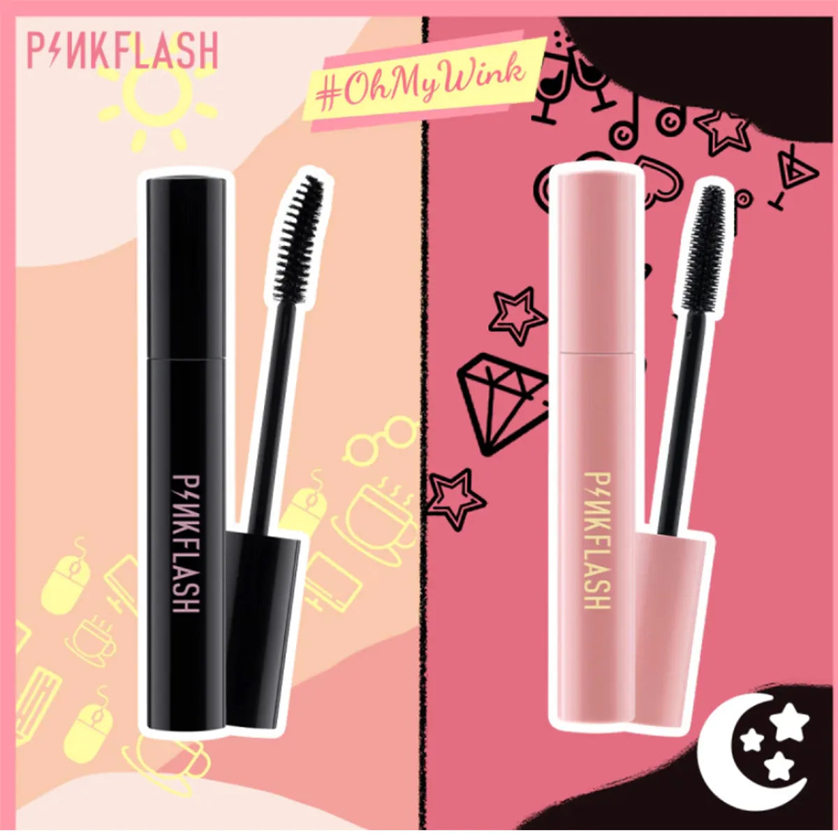 Pinkflash Waterproof Mascara | Lengthening & Volume