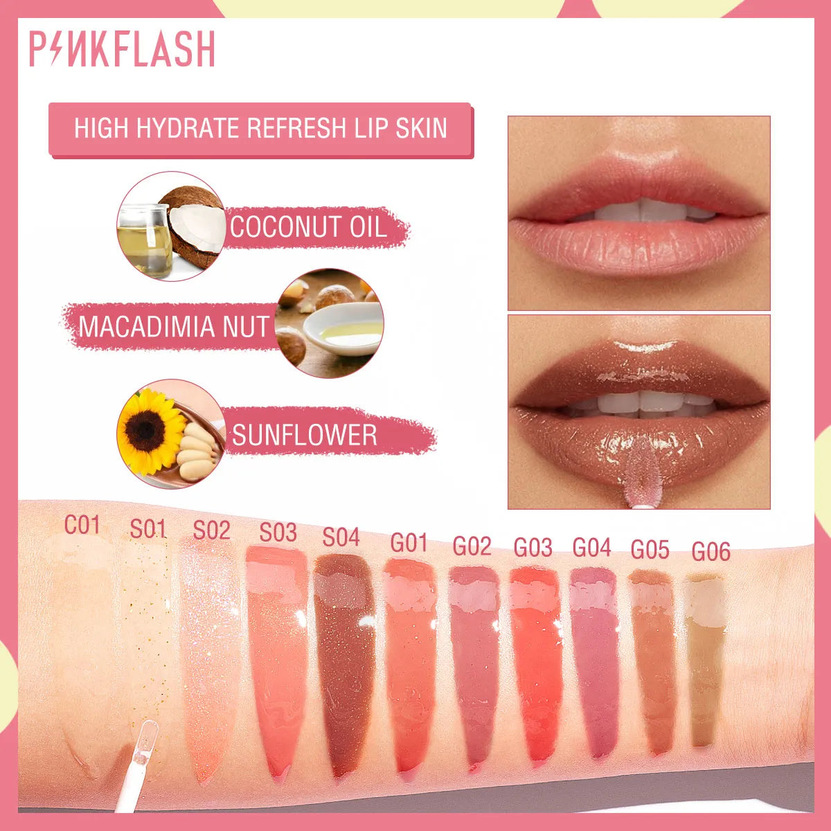 PinkFlash Ever Glossy Moist Lip Gloss