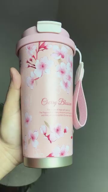 High Quality 17oz Stainless Steel 316 Insulated Cup Flower Art Travel Coffee Mug