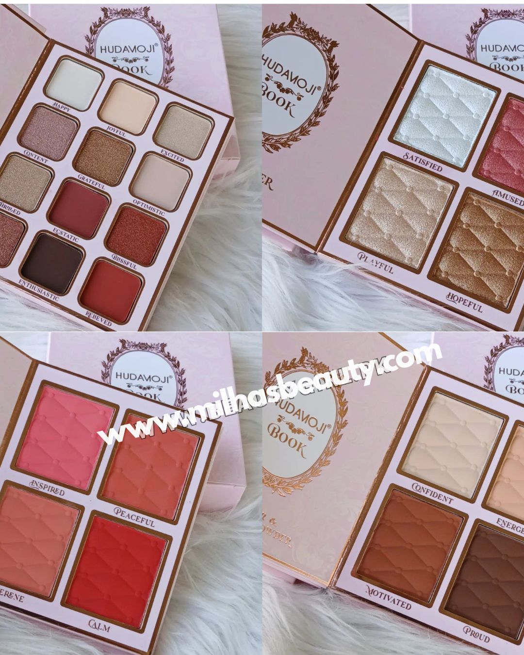 Hudamoji Eyeshadow, Blush & Highlighter Book Palette
