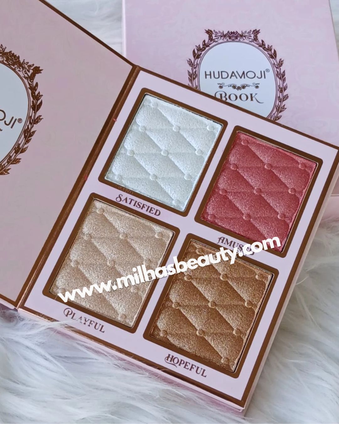 Hudamoji Eyeshadow, Blush & Highlighter Book Palette